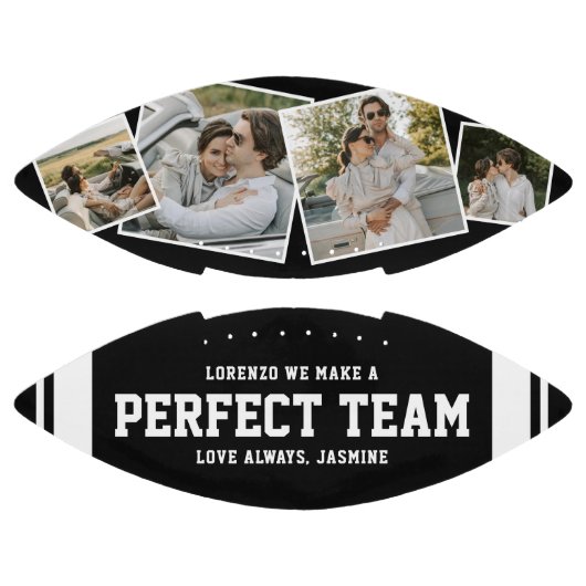 “We Make a Perfect Team” 4 Photo Football (Paneele)