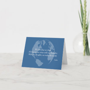 We Make the World Buddha Quote Cards Karte