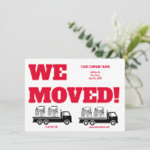 We Moved Business Relocation Announcement Ankündigung (Stehend Vorderseite)