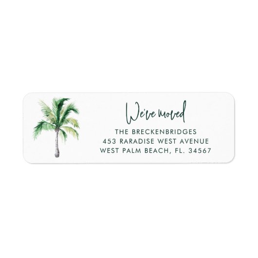 We Moved Coastal Palm Tree Return Address (Vorne)