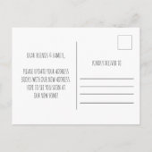 We Moved New Home Address Announcement Postcard Ankündigungspostkarte (Rückseite)