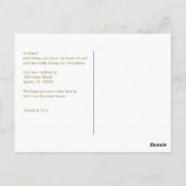 We Moved To Florida Flamingo Postcard Postkarte (Rückseite)