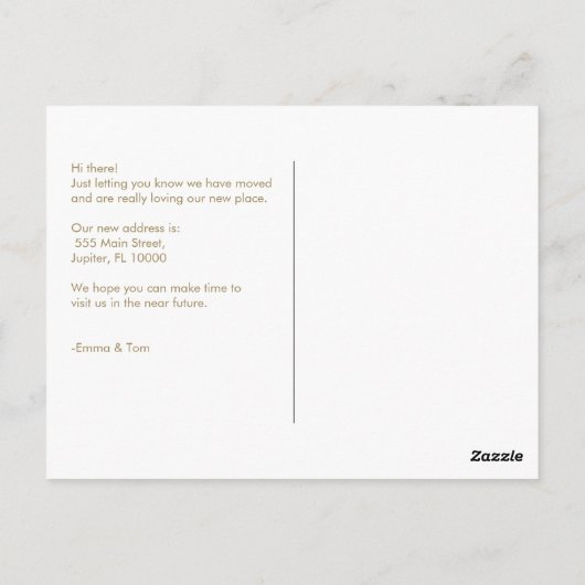 We Moved To Florida Flamingo Postcard Postkarte (Rückseite)