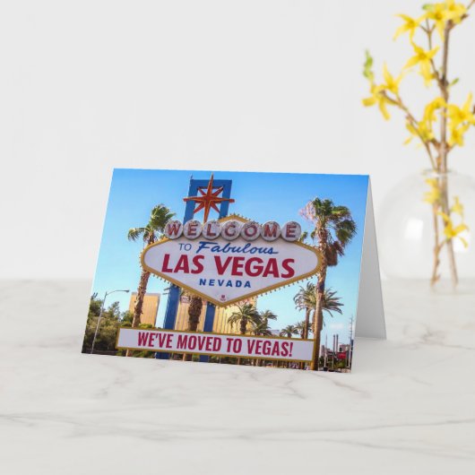 We Moved to Las Vegas New Address Karte (Gelbe Blume)