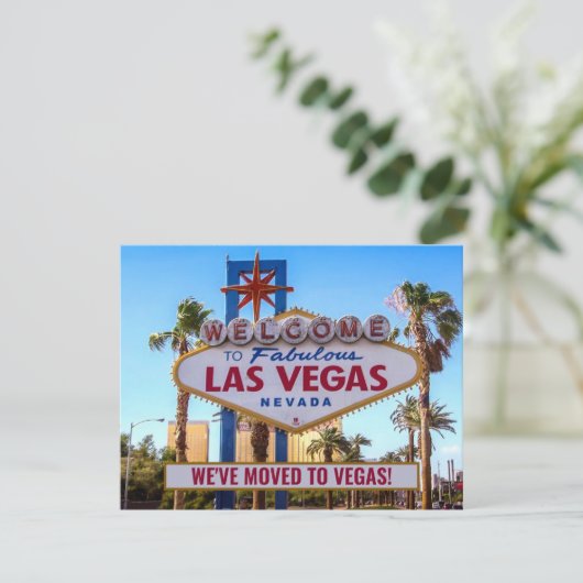 We Moved to Las Vegas New Home Ankündigung (Stehend Vorderseite)