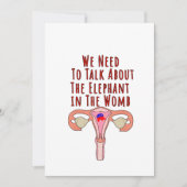 We Need to Talk About The Elephant In The Womb Einladung (Vorderseite)