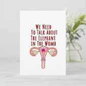 We Need to Talk About The Elephant In The Womb Einladung (Stehend Vorderseite)