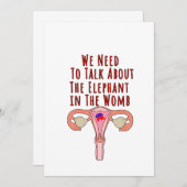We Need to Talk About The Elephant In The Womb Einladung (Vorne/Hinten)