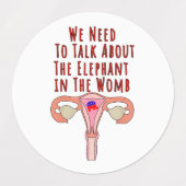 We Need to Talk About The Elephant In The Womb Etiketten (Design 1)