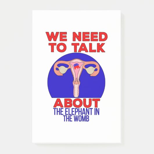 We Need to Talk About The Elephant In The Womb Post-it Klebezettel (Vorderseite)