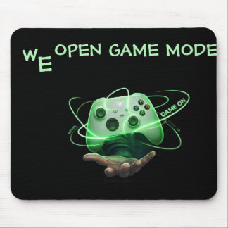 "We Open Game Mode" schwebender Neon-Controller-Mo Mousepad