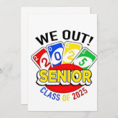 We Out Senior 2025 Gambling Game Abschluss Einladung (Vorne/Hinten)
