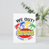 We Out Senior 2025 Gambling Game Abschluss Postkarte (Stehend Vorderseite)