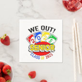 We Out Senior 2025 Gambling Game Abschluss Serviette (Beispiel)