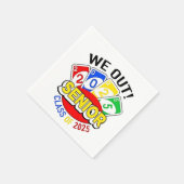 We Out Senior 2025 Gambling Game Abschluss Serviette (Ecke)