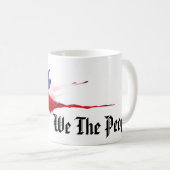 *~* We People Watercolor American USA Flag Kaffeetasse (VorderseiteRechts)