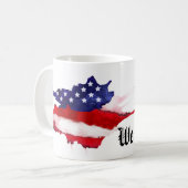 *~* We People Watercolor American USA Flag Kaffeetasse (Vorderseite Links)