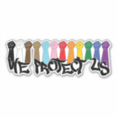 We Protect Us Aufkleber (Vorderseite)