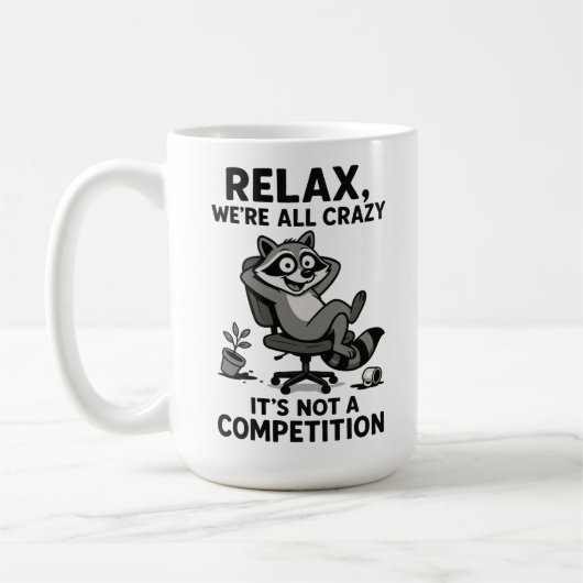 We’re All Crazy Funny Sarcastic Mental Health Humo Kaffeetasse (Links)