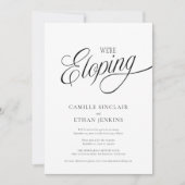 We’re Eloping Photo Announcement Invitation Einladung (Vorderseite)