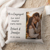 We’re Engaged Personalized Photo Throw Pillow Kissen (Decke)