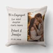 We’re Engaged Personalized Photo Throw Pillow Kissen (Vorderseite)