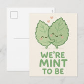 We’re Mint to Be Feiertagspostkarte (Vorne/Hinten)