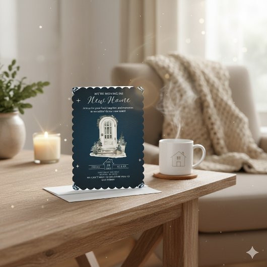 We’re Moving In! New Home Housewarming Invitation Einladung