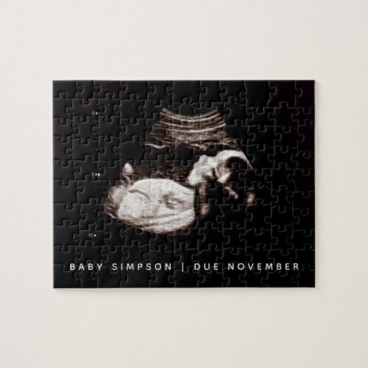 We’re Pregnant Sonogram Pregnancy Announcement Puzzle (Horizontal)