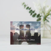 We Remember September 11 Postkarte (Stehend Vorderseite)