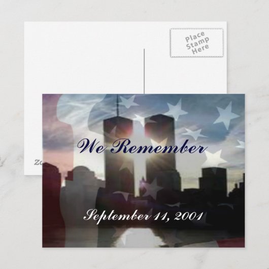 We Remember September 11 Postkarte (Vorne/Hinten)