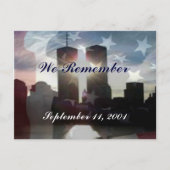 We Remember September 11 Postkarte (Vorderseite)