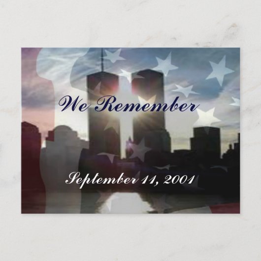 We Remember September 11 Postkarte (Vorderseite)
