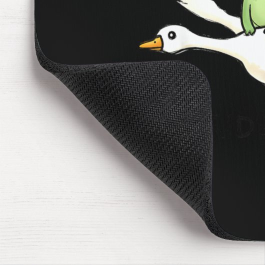 We Ride At Dawn Funny Frog Riding Goose Chaotic An Mousepad (Ecke)