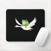 We Ride At Dawn Funny Frog Riding Goose Chaotic An Mousepad (Mit Mouse)