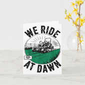 We Ride At Dawn Lawn Mower Zero-turn Funny Dad Mow Karte (Gelbe Blume)