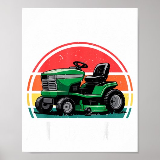 We Ride At Dawn Riding Lawn Mower Toddler Funny Mo Poster (Vorne)