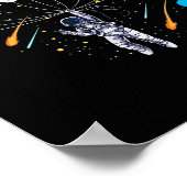 We Rise By Lifting Others Astronaut Sitive Motivat Poster (Ecke)