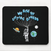 We Rise Motivational Quote - Clic Fit, Short Sleev Mousepad (Vorne)