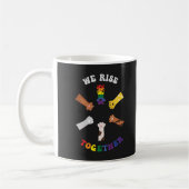 We Rise Together | Paw Print | Diversity | Unity Kaffeetasse (Links)