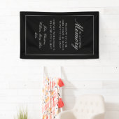 "We Saved You A Seat"  Black Wedding Banner (Insitu)