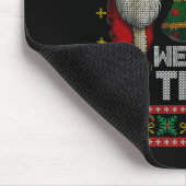 We Saw That Jesus And Santa Christian Ugly Christm Mousepad (Ecke)