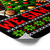 We Saw That Jesus And Santa Tree Christian Ugly Ch Poster (Ecke)