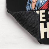 We Saw That Santa And Jesus Are Always Watching Ch Mousepad (Ecke)