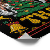 We Saw That Santa Jesus Kids Matching Parents Ugly Poster (Ecke)