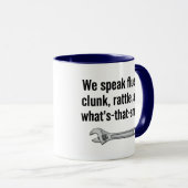 We Speak Fluent Clunk Rattle And What's That Smell Tasse (VorderseiteRechts)