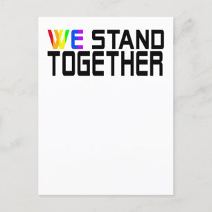 We stand together   LGBTQ+ Pride Postkarte