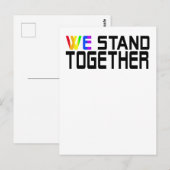 We stand together | LGBTQ+ Pride Postkarte (Vorne/Hinten)