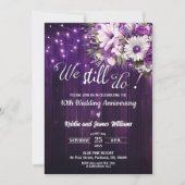 We Still Do 10th Wedding Anniversary String Lights Einladung (Vorderseite)