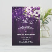 We Still Do 10th Wedding Anniversary String Lights Save The Date (Stehend Vorderseite)